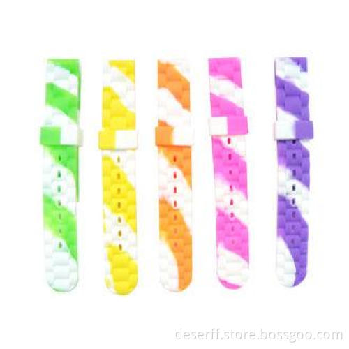 Custom Silicone Ombre Color Rubber Watch Straps Bussiness P